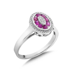 0,50 Karat Rubin Diamantring - Star Pırlanta