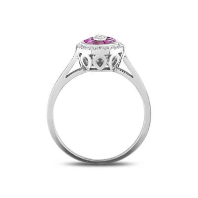 0,50 Karat Rubin Diamantring - 3