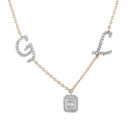 0,51 Karat Diamant Buchstabe und Form Design Kette - 3