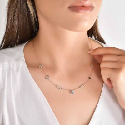 0,51 Karat Diamant Buchstabe und Form Design Kette - 5