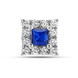 0,52 Karat Diamant Safir Ohrringe - 4