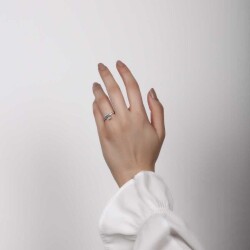 0,54 Karat Baguette Diamantring - 4