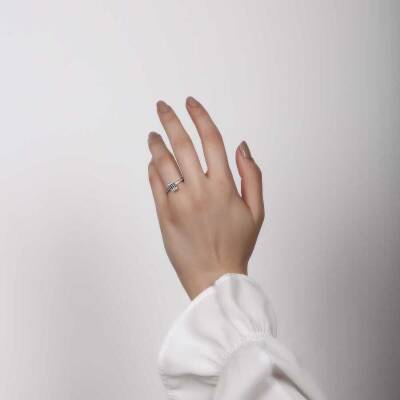 0,54 Karat Baguette Diamantring - 4