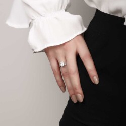 0,54 Karat Baguette Diamantring - 6