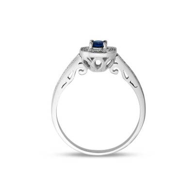 0,55 Karat Safir Diamantring - 2