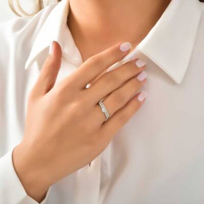 0,56 Karat Solitär Diamantring - 3