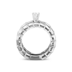 0,61 Karat Solitär 2er Diamantring - 3