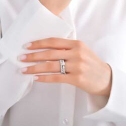 0,61 Karat Solitär 2er Diamantring - 4