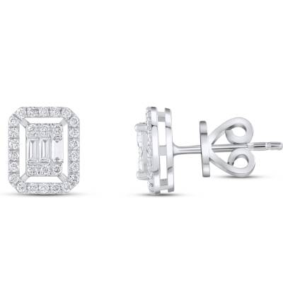 0,64 Karat Diamant Baguette Ohrringe - 1