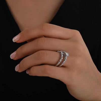 0,66 Karat Twins Diamantring - 4