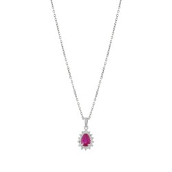 0,68 Karat Diamant Rubin Kette - 2