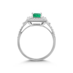 0,68 Karat Smaragd Diamantring - 3