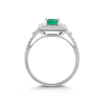 0,68 Karat Smaragd Diamantring - 3