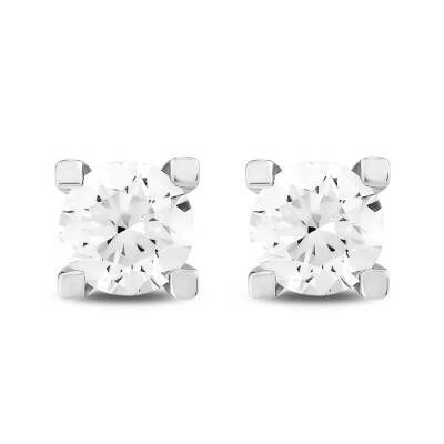 0,70 Karat Diamant Solitär Ohrringe - 2