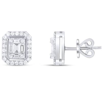 0,71 Karat Diamant Baguette Ohrringe - 1