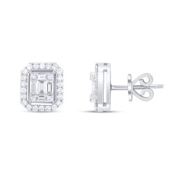 0,71 Karat Diamant Baguette Ohrringe - 3