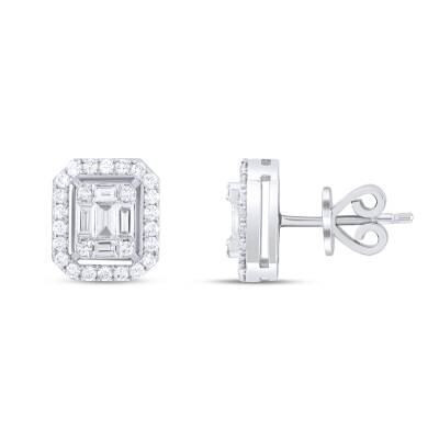 0,71 Karat Diamant Baguette Ohrringe - 3