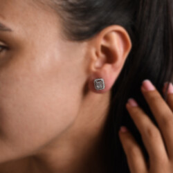 0,71 Karat Diamant Baguette Ohrringe - 4