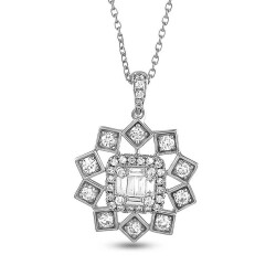 0,72 Karat Diamant Baguette Kette - 2