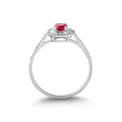 0,76 Karat Turmalin Stein Diamantring - 3