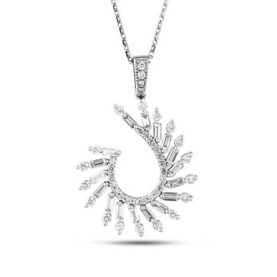 0,79 Karat Diamant Baguette Kette - 2