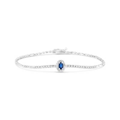 0,79 Karat Diamant Safir Armband - 1