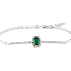 0,81 Karat Diamant Smaragd Armband - 2