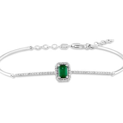 0,81 Karat Diamant Smaragd Armband - 2