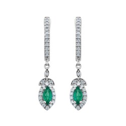 0,81 Karat Diamant Smaragd Ohrringe - Star Pırlanta