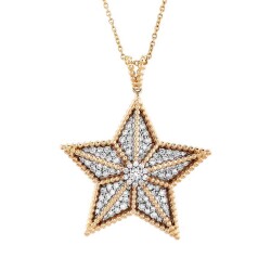 0,89 Karat Diamant Stern Form Kette (Groß) - Star Pırlanta