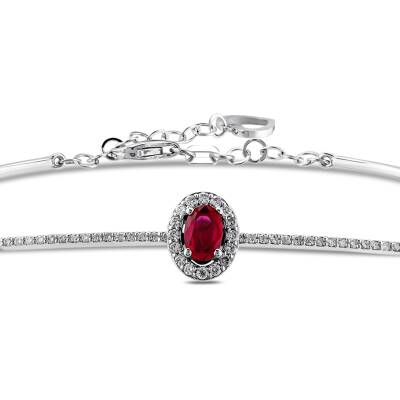 0,92 Karat Diamant Rubin Armband - 3
