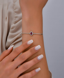 0,92 Karat Diamant Rubin Armband - 4