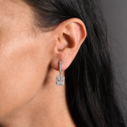 0,95 Karat Diamant Baguette Ohrringe - 4