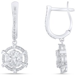 0,96 Karat Diamant Baguette Ohrringe - 3