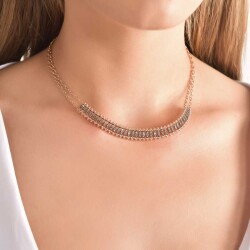 0,98 Karat Brauner Diamant Kette - 4