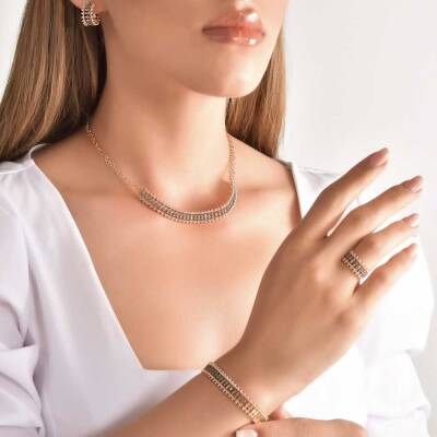 0,98 Karat Brauner Diamant Kette - 5