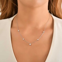 1,00 Karat Diamant Solitär Kette - 3