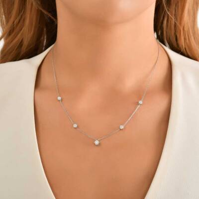 1,00 Karat Diamant Solitär Kette - 3