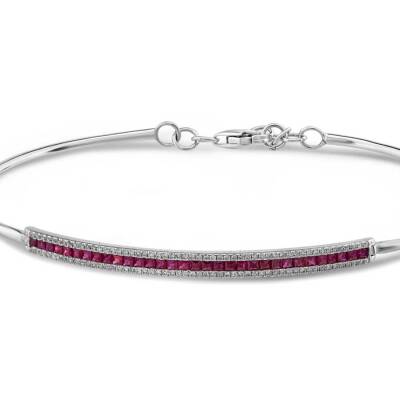 1,00 Karat Diamant Rubin Armband - 3