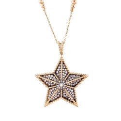 1,00 Karat Stern Form Kette (Groß) - Star Pırlanta