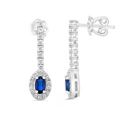 1.01 Karat Diamant Safir Ohrringe - 1