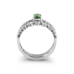 1,01 Karat Turmalin Diamantring - 3