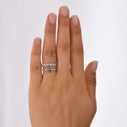 1,01 Karat Turmalin Diamantring - 5