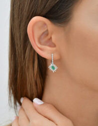 1,01 Karat Diamant Smaragd Ohrringe - 4