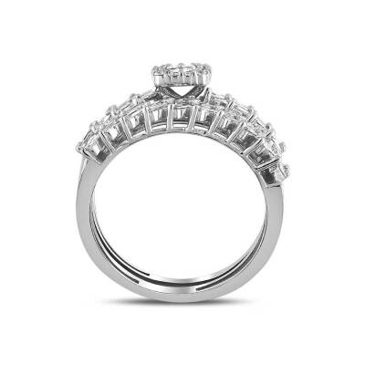 1,02 Karat 2er Baguette Diamantring - 3