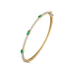 1,02 Karat Diamant Smaragd Armband - 2