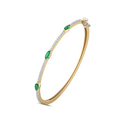 1,02 Karat Diamant Smaragd Armband - 2