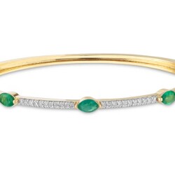 1,02 Karat Diamant Smaragd Armband - 3