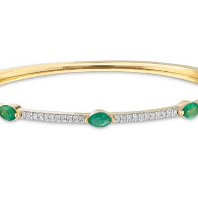 1,02 Karat Diamant Smaragd Armband - 3