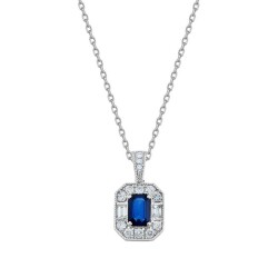 1,04 Karat Diamant Safir Kette - 2
